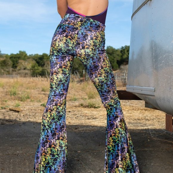 Grateful Dead Velvet Bell Bottoms - Skeleton - Picture 8 of 11